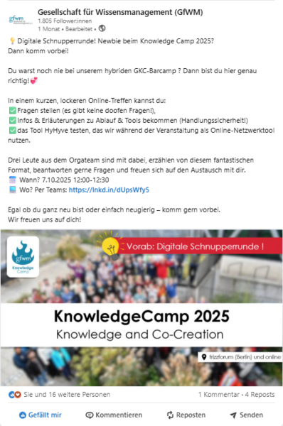 Datei:Einladung zum gkc25 Newbie-Call via LinkedIn.png