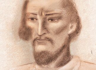 Drawing of Joseph of Arimathea by Lorenzo Ferri as indicated by Maria Valtorta. Source : fonds documentaire de la Fondation Héritière de Maria Valtorta.