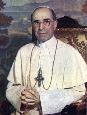 Pope Pius XII, photographed by Michael Pitcairn, 1951.
