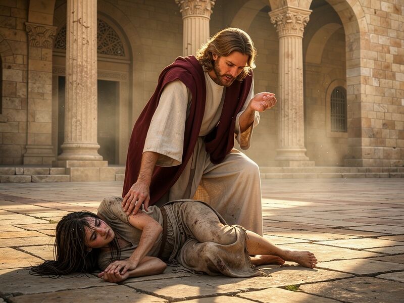 Fichier:Femme adultere et Jesus.jpg